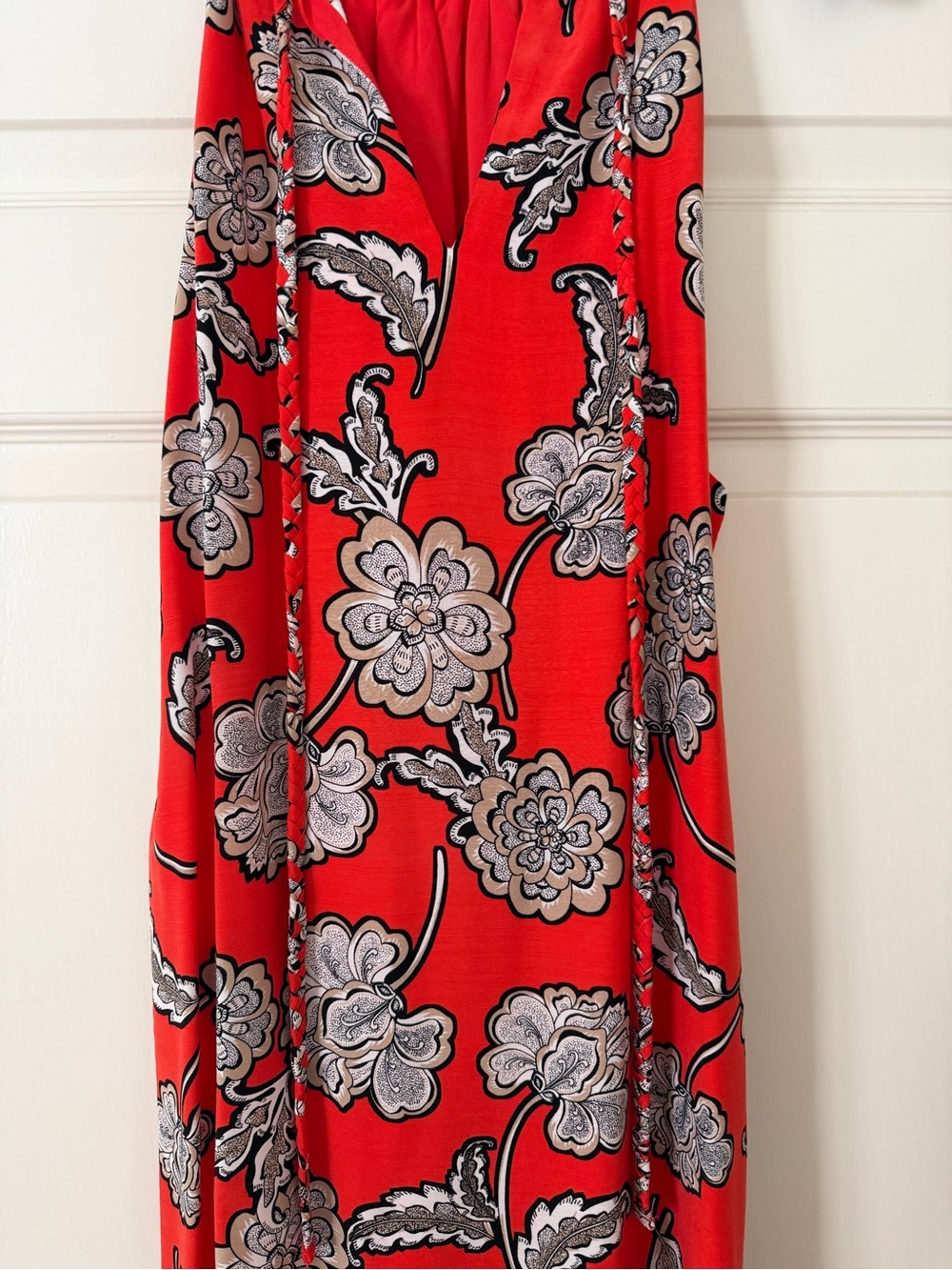 Alice + Olivia Red Floral Halter Dress - Picture 3 of 6